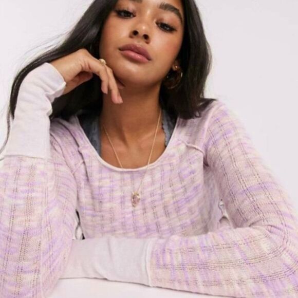 Free People Spaced Out Long Sleeve Shirt Small NWT - Picture 3 of 10